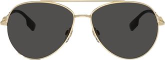 Burberry Womens Burberry Harper Gold Sunglasses - Size: ONE size