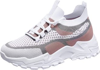 Generic Womens Orthopedic Running Trainers Womens Wide Fit Plantar Fasciitis Sneakers Summer New Border Soft Flying Woven Breathable Mesh Lightweight Womens S