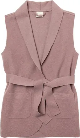 Engel Weste Merinogilet f&uuml;r Damen | rosa/braun