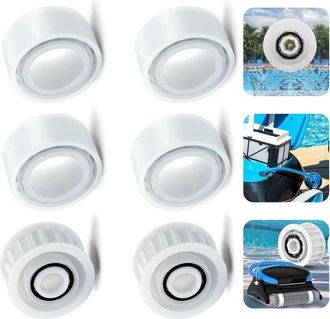 OEM Juego De 6 Rodillos De Repuesto De Pvc Para Robots De Piscina Dolphin M400/m500 - Adecuado Para Piscinas Y Piscinas Infantiles