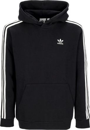 adidas 3-Stripes Hoodie Sweatshirt - Heren - Sportshirts - Zwart - L - Katoen - Fitness