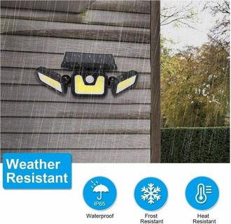 Trade Shop Trade Shop Traesio - Trade Shop - Faretto Led Esterno Con Pannello Solare E Sensore Di Movimento Crepuscolare Ip65