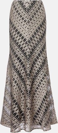 Missoni Open-knit lam&eacute; maxi skirt