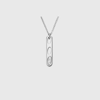 Diesel Stainless Steel Pendant Necklace - Necklaces - Unisex - Silver