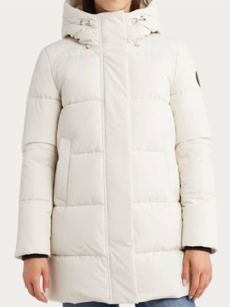 Save The Duck Bethany Waterproof Hooded Quilted Parka In Cream