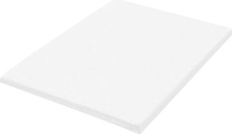Beliani Mattress Topper White PU Foam Polyester Cover EU Small Double Size 120 x 200 cm Comfort Layer Pad RESTFUL
