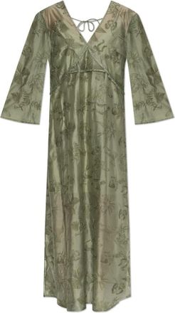 Munthe Boris Dress - Dames - Maxi kleedjes - Groen - L - Polyester - Kleedjes