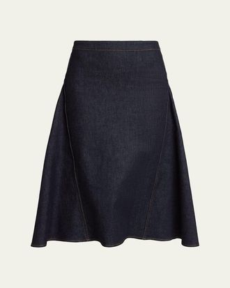 Jacquemus Denim Midi Skirt