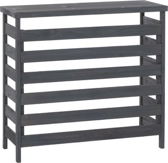 Hhg Revestimiento Para Aire Acondicionado/intercambiador De Calor Hhg-073, Cubierta De Madera Con Certificaci&oacute;n Mvg, 78 X 84 X 32 Cm, Color Gris Antracita