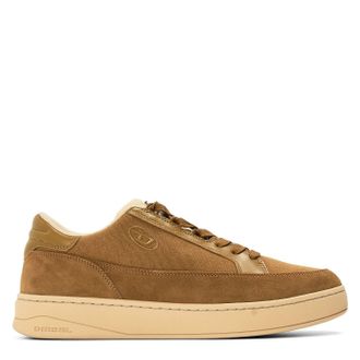 Diesel Mens Sina Low Top Court Sneakers in Bistre - Brown - Size UK 11.5
