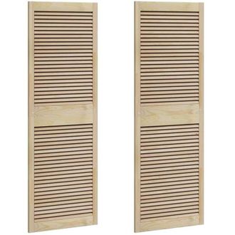vidaXL Vidaxl - Porte per Armadi Altro 2 pcs Marrone 170 x 59.5 x 2.1 cm