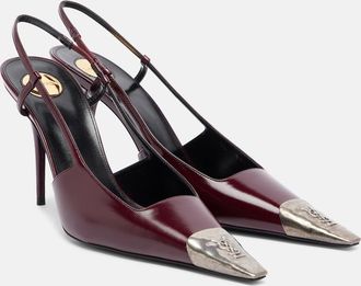 Saint Laurent Jeanne leather slingback pumps