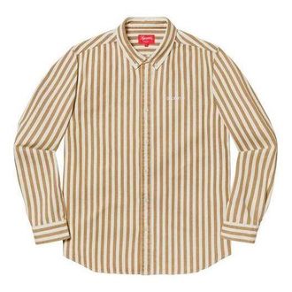 SUPREME Denim Shirt Tan Stripe SUP-FW19-505
