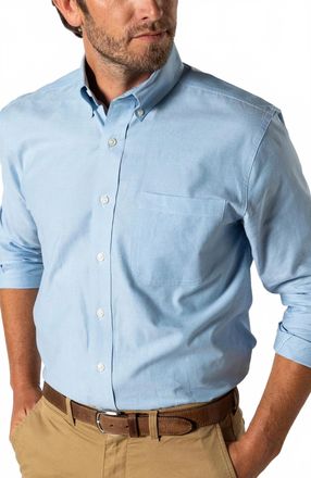 Duck Head Morris Solid Cotton Oxford Sport Shirt In Light Blue