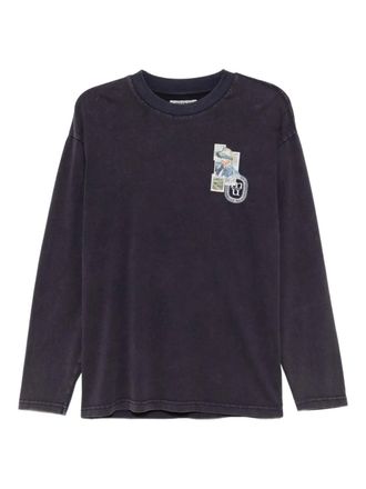 Musium Div. logo-embroidered T-shirt - men - Cotton - 48 - Purple