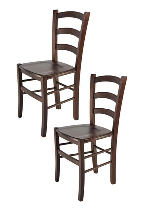 Tommychairs Tommychairs Set 2 Sillas Venice En Madera De Haya Color Nuez