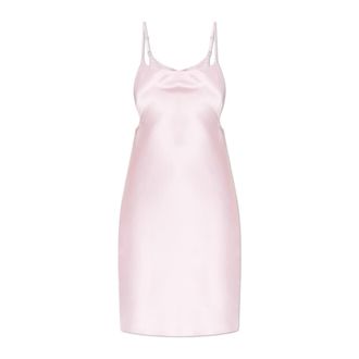 Courr&egrave;ges Satijnen Slip Dress - Dames - Korte kleedjes - Roze - S - Satijn - Kleedjes