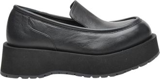 Paloma Barcel&oacute; Zwarte leren mocassin - Dames - Loafers - Zwart - 40 EU - Leer - Schoenen