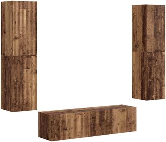 vidaXL Conjunto De Mueble De Tv 6 Uds. Madera Envejecida Vidaxl