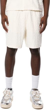 Purple Terry Cloth Jacquard Drawstring Shorts in Off White at Nordstrom, Size Xx-Large
