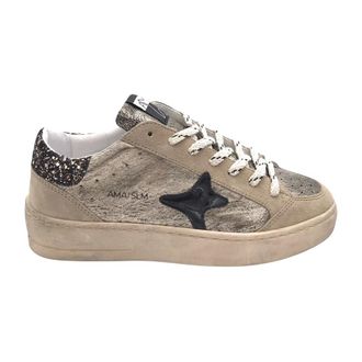 Ama brand Slam Sneaker - Dames - Schoenen - Beige - Maat: 38 EU Katoen