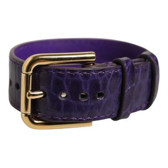 Dolce & Gabbana Armband Riem - Dames - Accessoires - Paars - Maat: ONE Size Leer