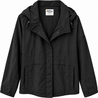 HFX Womens Nylon Water Resistant Lightweight Zip Front Windbreaker Jacket, Tomato