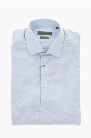 Corneliani Slim Fit Checked Shirt size 39
