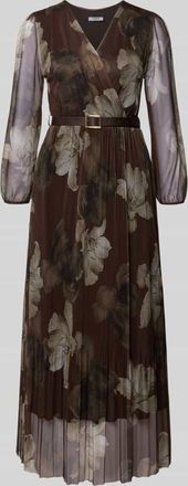 Zabaione Midikleid mit G&uuml;rtel Modell La44rinaa in Hellbraun, Gr&ouml;&szlig;e XXL