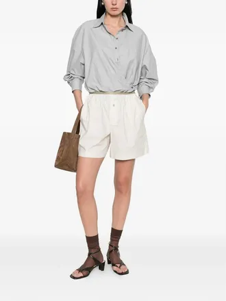 Christophe Lemaire Silk-Blend Shorts - Beige