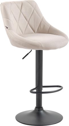 Clp Taburete De Bar Lazio Tapizado En Tela Crema Negro