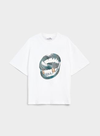 Vertere Berlin Mens Metallic mouth graphic T-shirt