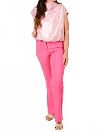 Glam Valencia High Waist Trousers In Hot Pink