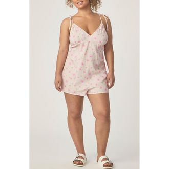 Florence By Mills Organic Cotton Romper in Peony Flower Bouquet at Nordstrom Rack, Size Xx-Large