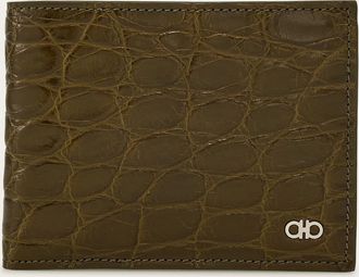 Ferragamo Men Gancini wallet Green