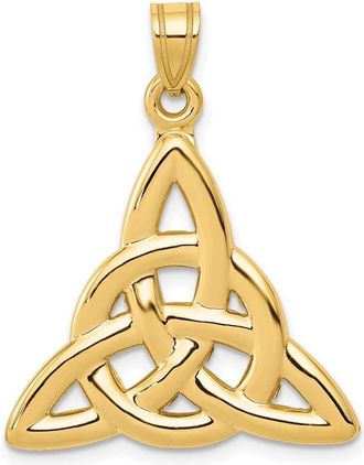 Diamond2Deal 10k Yellow Gold Polished Trinity Pendant
