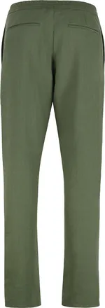 Canali Mens Trousers Wool-Blend Green Linen