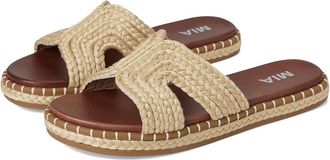 Mia Sirah Womens Sandals Natural : 7.5 M, Faux Leather
