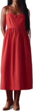 The Great. Verse Dress In Hot Red