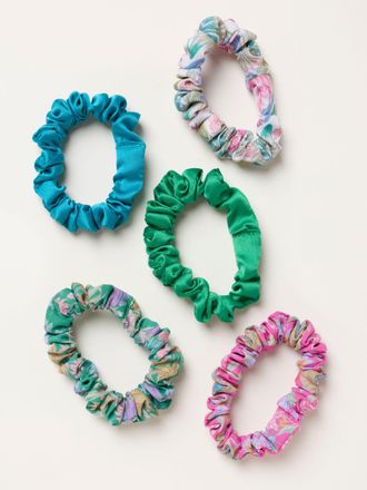 Fat Face FatFace Multi 5 Pack Tropical Scrunchies