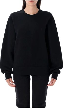 Saint Laurent Cassandre Sweatshirt - Dames - Sweatshirts - Zwart - S - Katoen - Hoodies & sweatvesten