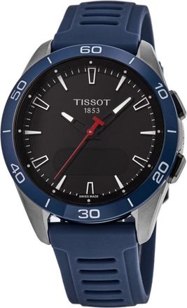Tissot T-Touch Connect Solar Sport GMT Digital Dial Titanium Blue Silicone Strap Mens Watch T153.420.47.051.01