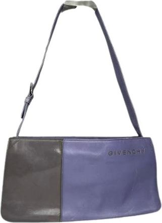 Givenchy Pre-owned Shoulder Bags, female, Purple, Size: ONE SIZE Pre-owned Leather Shoulder Bag