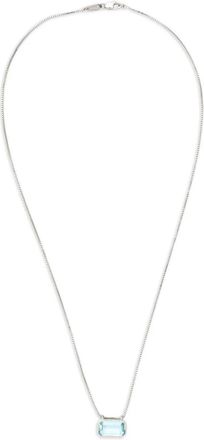 Yi Collection platinum Nouveau aquamarine necklace - Silver