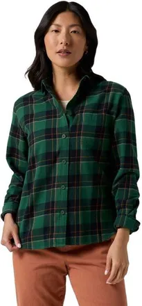 Backcountry Venture Classic Flannel Shirt - Womens in Douglas Fir Drifter Plaid at Nordstrom, Size X-Large