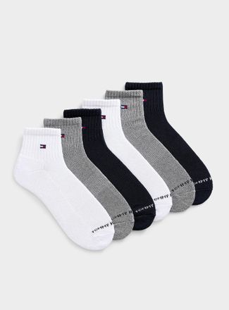 Tommy Hilfiger Mens Mini-logo ankle socks 6-pack