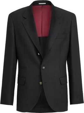 Brunello Cucinelli Hopsack deconstructed blazer in Black at Nordstrom, Size 50 It