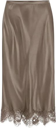 Xirena Yvette Slip Skirt - Dames - Rokken - Bruin - Maat: S Viscose