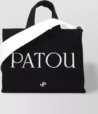 Patou logo print cotton tote bag