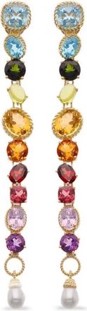Dolce & Gabbana 18K yellow gold Rainbow topaz earrings - women - 18kt Yellow Gold/Topaz/Tourmaline/Peridot/Citrine/Garnet/Kunzite/Amethyst - One